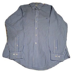 Brooks Brothers Men's Long Sleeve Button Up Shirt Size Large Blue Check  C